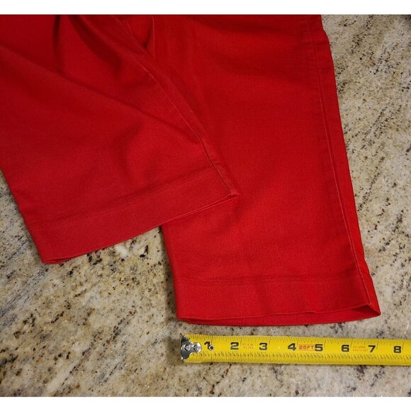 New! CHRISTOPHER & BANKS Size 6 Red Skimmer Stretch Capri Pants 30x16" - Picture 6 of 15